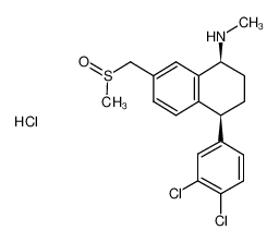 Cis-(1S)-N-methyl-7-((methylsulphinyl)methyl)-4-(3,4-dichlorophenyl)-1,2,3,4-tetrahydro-1-naphthalenamine hydrochloride CAS:291305-75-4 manufacturer & supplier