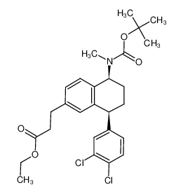 Ethyl 3-[(5S,8S)-5-[(tert-butoxycarbonyl)(methyl)amino]-8-(3,4-dichlorophenyl)-5,6,7,8-tetrahydro-2-naphthalenyl]propanoate CAS:291306-70-2 manufacturer & supplier