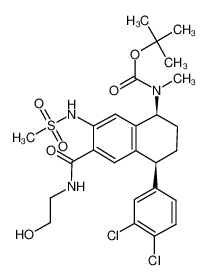 tert-Butyl (1S,4S)-4-(3,4-dichlorophenyl)-6-{[(2-hydroxyethyl)amino]carbonyl}-7-[(methylsulphonyl)amino]-1,2,3,4-tetrahydro-1-naphthalenyl(methyl)carbamate CAS:291306-77-9 manufacturer & supplier