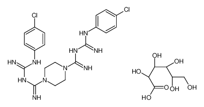 1-N',4-N'-bis[N'-(4-chlorophenyl)carbamimidoyl]piperazine-1,4-dicarboximidamide,(2R,3S,4R,5R)-2,3,4,5,6-pentahydroxyhexanoic acid CAS:29147-50-0 manufacturer & supplier