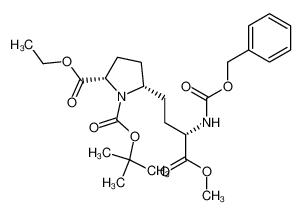 ethyl (2S,3'S)-cis-1-(tert-butyloxycarbonyl)-5-[(3'-amino-(N-benzyloxycarbonyl)-3'-methoxycarbonyl)-propyl]prolinate CAS:291517-59-4 manufacturer & supplier