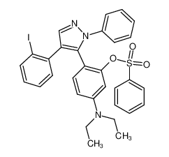 5-(N,N-diethylamino)-2-[4-(2-iodophenyl)-2-phenyl-2H-pyrazol-3-yl]phenyl benzenesulfonate CAS:291537-04-7 manufacturer & supplier