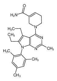 1-(5,6-diethyl-7-mesityl-2-methyl-7H-pyrrolo[2,3-d]pyrimidin-4-yl)-1,2,5,6-tetrahydropyridine-3-carboxamide CAS:291538-40-4 manufacturer & supplier