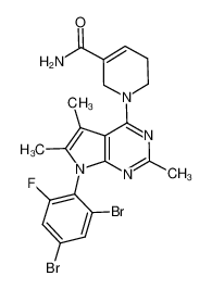 1-(7-(2,4-dibromo-6-fluorophenyl)-2,5,6-trimethyl-7H-pyrrolo[2,3-d]pyrimidin-4-yl)-1,2,5,6-tetrahydropyridine-3-carboxamide CAS:291539-03-2 manufacturer & supplier