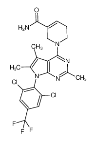 1-(7-(2,6-dichloro-4-(trifluoromethyl)phenyl)-2,5,6-trimethyl-7H-pyrrolo[2,3-d]pyrimidin-4-yl)-1,2,5,6-tetrahydropyridine-3-carboxamide CAS:291539-13-4 manufacturer & supplier