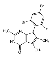 2,5,6-trimethyl-7-(2,4-dibromo-6-fluorophenyl)-3,7-dihydropyrrolo[2,3-d]pyrimidin-4-one CAS:291539-92-9 manufacturer & supplier