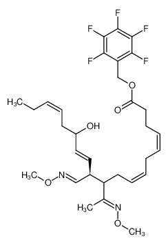 (2,3,4,5,6-pentafluorophenyl)methyl 10-(2-aza-2-methoxy-1-methylvinyl)-11-(2-aza-2-methoxyvinyl)-14-hydroxynonadeca-4(Z),7(Z),12(E),16(Z)-tetraenoate CAS:291545-31-8 manufacturer & supplier