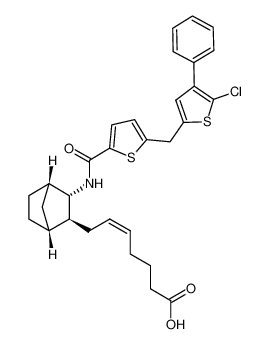 (Z)-7-((1R,2S,3S,4S)-3-(5-((5-chloro-4-phenylthiophen-2-yl)methyl)thiophene-2-carboxamido)bicyclo[2.2.1]heptan-2-yl)hept-5-enoic acid CAS:291745-90-9 manufacturer & supplier