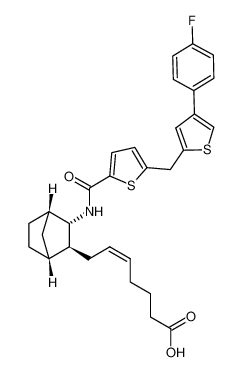 (Z)-7-((1R,2S,3S,4S)-3-(5-((4-(4-fluorophenyl)thiophen-2-yl)methyl)thiophene-2-carboxamido)bicyclo[2.2.1]heptan-2-yl)hept-5-enoic acid CAS:291745-94-3 manufacturer & supplier