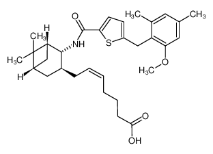 (Z)-7-((1R,2R,3S,5S)-2-(5-(2-methoxy-4,6-dimethylbenzyl)thiophene-2-carboxamido)-6,6-dimethylbicyclo[3.1.1]heptan-3-yl)hept-5-enoic acid CAS:291747-31-4 manufacturer & supplier