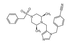 4-((5-(((2S,6R)-4-(benzylsulfonyl)-2,6-dimethylpiperazin-1-yl)methyl)-1H-imidazol-1-yl)methyl)benzonitrile CAS:291760-15-1 manufacturer & supplier