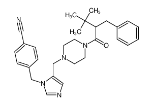 4-((5-((4-(2-benzyl-3,3-dimethylbutanoyl)piperazin-1-yl)methyl)-1H-imidazol-1-yl)methyl)benzonitrile CAS:291760-17-3 manufacturer & supplier