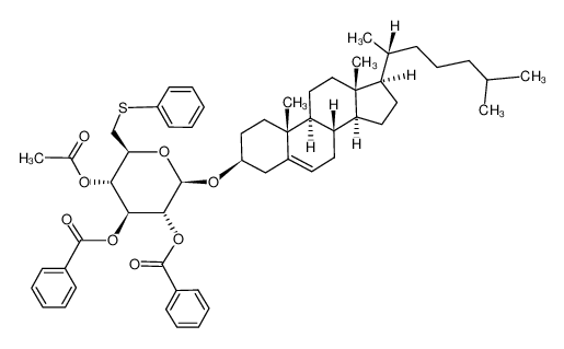 cholesterol-3β-yl 4-O-acetyl-2,3-di-O-benzoyl-6-S-phenyl-6-thio-β-D-glucopyranoside CAS:291774-77-1 manufacturer & supplier