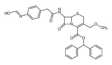 (6R)-7t-[2-(4-formylamino-phenyl)-acetylamino]-3-methoxymethyl-8-oxo-(6rH)-5-thia-1-aza-bicyclo[4.2.0]oct-2-ene-2-carboxylic acid benzhydryl ester CAS:29181-38-2 manufacturer & supplier