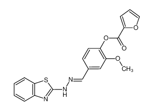 4-((2-(benzo[d]thiazol-2-yl)hydrazineylidene)methyl)-2-methoxyphenyl furan-2-carboxylate CAS:292029-97-1 manufacturer & supplier