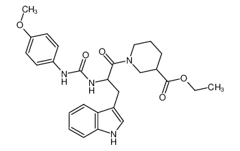 ethyl 1-(((4-methoxyphenyl)carbamoyl)tryptophyl)piperidine-3-carboxylate CAS:292033-08-0 manufacturer & supplier