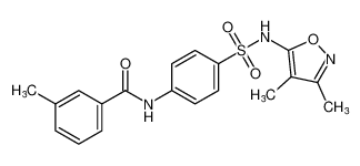 N-(4-(N-(3,4-dimethylisoxazol-5-yl)sulfamoyl)phenyl)-3-methylbenzamide CAS:292052-12-1 manufacturer & supplier