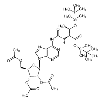 (2R,3R,4R,5R)-2-(acetoxymethyl)-5-(6-(3-((5R,6S)-2,2,3,3,5,9,9,10,10-nonamethyl-7-oxo-4,8-dioxa-3,9-disilaundecan-6-yl)ureido)-9H-purin-9-yl)tetrahydrofuran-3,4-diyl diacetate CAS:292053-96-4 manufacturer & supplier