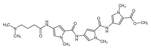 1H-Pyrrole-2-carboxylic acid,4-[[[4-[[[4-[[4-(dimethylamino)-1-oxobutyl]amino]-1-methyl-1H-pyrrol-2-yl]carbonyl]amino]-1-methyl-1H-pyrrol-2-yl]carbonyl]amino]-1-methyl-,methyl ester CAS:292068-96-3 manufacturer & supplier