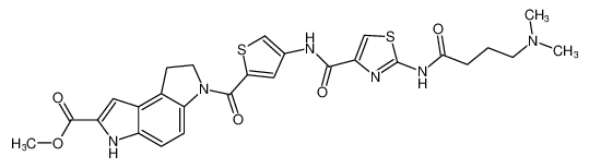 methyl 6-(4-(2-(4-(dimethylamino)butanamido)thiazole-4-carboxamido)thiophene-2-carbonyl)-3,6,7,8-tetrahydropyrrolo[3,2-e]indole-2-carboxylate CAS:292069-40-0 manufacturer & supplier