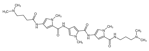 1H-Pyrrole-2-carboxamide,4-[[[4-[[4-(dimethylamino)-1-oxobutyl]amino]-1-methyl-1H-pyrrol-2-yl]carbonyl]amino]-N-[5-[[[3-(dimethylamino)propyl]amino]carbonyl]-1-methyl-1H-pyrrol-3-yl]-1-methyl- CAS:292069-92-2 manufacturer & supplier