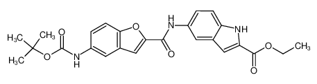 5-[(5-tert-Butoxycarbonylamino-benzofuran-2-carbonyl)-amino]-1H-indole-2-carboxylic acid ethyl ester CAS:292071-14-8 manufacturer & supplier