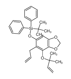 ((6-allyl-7-((2-methylbut-3-en-2-yl)oxy)benzo[d][1,3]dioxol-5-yl)oxy)(tert-butyl)diphenylsilane CAS:292073-83-7 manufacturer & supplier