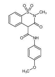 N-(4-Methoxyphenyl)-2-methyl-3-oxo-3,4-dihydro-2H-1,2-benzothiazi ne-4-carboxamide 1,1-dioxide CAS:29209-11-8 manufacturer & supplier