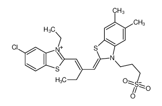 3-[2-[2-[(5-chloro-3-ethyl-1,3-benzothiazol-2-ylidene)methyl]but-1-enyl]-5,6-dimethyl-1,3-benzothiazol-3-ium-3-yl]propane-1-sulfonate CAS:29213-78-3 manufacturer & supplier