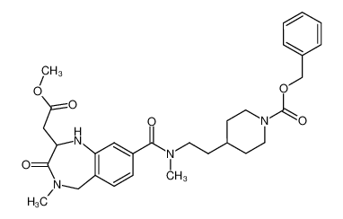 methyl (R,S)-8-[[[2-[N-(benzyloxycarbonyl)-4-piperidinyl]ethyl]methylamino]carbonyl]-2,3,4,5-tetrahydro-4-methyl-3-oxo-1H-1,4-benzodiazepine-2-acetate CAS:292135-05-8 manufacturer & supplier