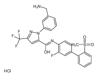 1-[3-(Aminomethyl)phenyl]-N-[3-fluoro-2'-(methylsulfonyl)-4-biphe nylyl]-3-(trifluoromethyl)-1H-pyrazole-5-carboxamide hydrochlorid e (1:1) CAS:292135-59-2 manufacturer & supplier