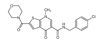 N-(4-Chlorobenzyl)-7-methyl-2-(4-morpholinyl-carbonyl)-4-oxo-4,7-dihydrothieno[2,3-b]pyridine-5-carboxamide CAS:292144-22-0 manufacturer & supplier