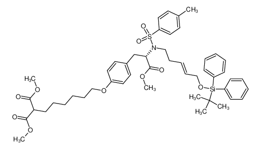 2-[6-(4-{(S)-2-[[(E)-5-(tert-Butyl-diphenyl-silanyloxy)-pent-3-enyl]-(toluene-4-sulfonyl)-amino]-2-methoxycarbonyl-ethyl}-phenoxy)-hexyl]-malonic acid dimethyl ester CAS:292157-42-7 manufacturer & supplier