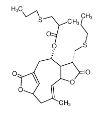 2-Methyl-3-propylsulfanyl-propionic acid (E)-(S)-10-methyl-6,14-dioxo-5-propylsulfanylmethyl-7,13-dioxa-tricyclo[10.2.1.04,8]pentadeca-1(15),9-dien-3-yl ester CAS:29237-37-4 manufacturer & supplier