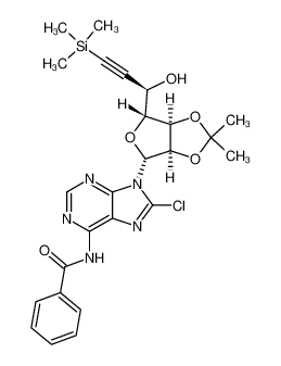 N6-benzoyl-8-chloro-9-[6,7-dideoxy-2,3-O-isopropylidene-7-C-(trimethylsilyl)-β-D-allo-hept-6-ynofuranosyl]adenine CAS:292642-48-9 manufacturer & supplier