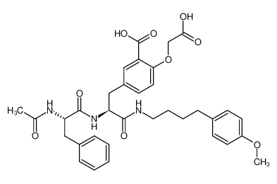 5-((S)-2-((S)-2-acetamido-3-phenylpropanamido)-3-((4-(4-methoxyphenyl)butyl)amino)-3-oxopropyl)-2-(carboxymethoxy)benzoic acid CAS:292834-06-1 manufacturer & supplier