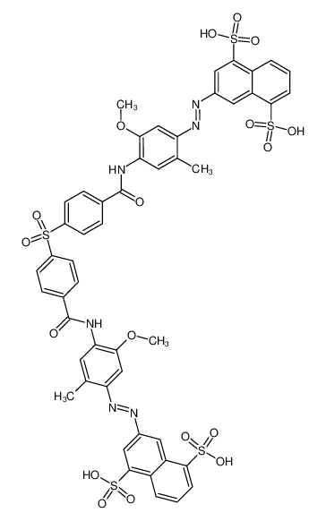 3,3'-((((4,4'-sulfonylbis(benzoyl))bis(azanediyl))bis(5-methoxy-2-methyl-4,1-phenylene))bis(diazene-2,1-diyl))bis(naphthalene-1,5-disulfonic acid) CAS:29310-71-2 manufacturer & supplier