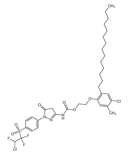 {1-[4-(2-chloro-1,1,2-trifluoro-ethanesulfonyl)-phenyl]-5-oxo-2,5-dihydro-1H-pyrazol-3-yl}-carbamic acid 2-(4-chloro-5-methyl-2-tetradecyl-phenoxy)-ethyl ester CAS:29330-21-0 manufacturer & supplier