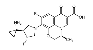 10-[4-(R)-(1-Aminocyclopropyl)-3-(R)-fluoro-1-pyrrolidinyl]-9-fluoro-2,3-dihydro-3-(S)-methyl-7-oxo-7H-pyrido[1.2.3-de][1.4]benzoxazine-6-carboxylic acid CAS:293305-98-3 manufacturer & supplier