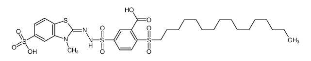 2-hexadecylsulfonyl-5-[[(E)-(3-methyl-5-sulfo-1,3-benzothiazol-2-ylidene)amino]sulfamoyl]benzoic acid CAS:29338-10-1 manufacturer & supplier