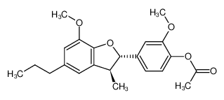 Acetic acid 2-methoxy-4-((2S,3S)-7-methoxy-3-methyl-5-propyl-2,3-dihydro-benzofuran-2-yl)-phenyl ester CAS:29346-25-6 manufacturer & supplier