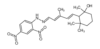 2-{(1E,3E)-5-[(2,4-Dinitro-phenyl)-hydrazono]-3-methyl-penta-1,3-dienyl}-1,3,3-trimethyl-cyclohexanol CAS:29411-55-0 manufacturer & supplier