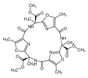 trimethyl (12Z,52Z,92Z,2R,6R,10R)-15,55,95,2,6,10-hexamethyl-4,8,12-trioxo-3,7,11-triaza-1(2,4),5,9(4,2)-trioxazolacyclododecaphane-2,6,10-tricarboxylate CAS:294181-91-2 manufacturer & supplier