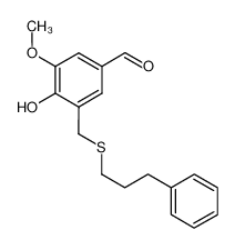 4-hydroxy-3-methoxy-5-(3-phenylpropylthiomethyl)benzaldehyde CAS:294191-49-4 manufacturer & supplier