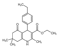 ethyl 4-(4-ethylphenyl)-2,7,7-trimethyl-5-oxo-1,4,5,6,7,8-hexahydroquinoline-3-carboxylate CAS:294194-22-2 manufacturer & supplier