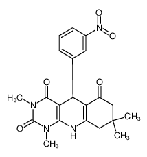 5-(3-nitrophenyl)-1,3,8,8-tetramethyl-7,8,9,10-tetrahydropyrimido[4,5-b]quinoline-2,4,6(1H,3H,5H)-trione CAS:294198-01-9 manufacturer & supplier