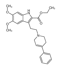 5,6-dimethoxy-3-[2-(4-phenyl-3,6-dihydro-2H-pyridin-1-yl)-ethyl]-indole-2-carboxylic acid ethyl ester CAS:29426-20-8 manufacturer & supplier