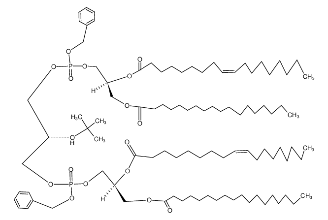 α,β-Bis-(benzyl-(β'-oleoyl-γ'-stearoyl-L-α'-glyceryl)-phosphoryl)-glycerol-tert.-butylester CAS:2945-70-2 manufacturer & supplier