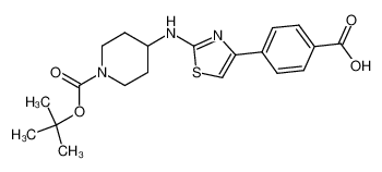 4-[2-(1-tert-butoxycarbonylpiperidin-4-ylamino)thiazol-4-yl]benzoic acid CAS:294622-61-0 manufacturer & supplier