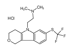 N,N-dimethyl-2-[7-(trifluoromethylsulfanyl)-3,4-dihydro-1H-pyrano[4,3-b]indol-5-yl]ethanamine,hydrochloride CAS:29465-20-1 manufacturer & supplier